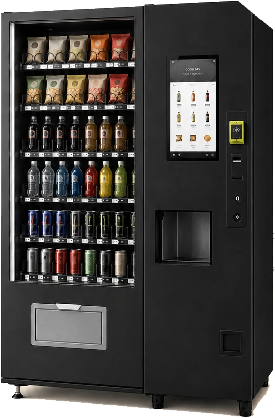 SUPERmat — kombinovaný automat na kávu, nápoje a svačiny v jednom